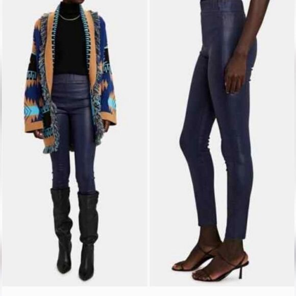 NWT L'AGENCE Rochelle High Rise Pull on Jean in Stargazer Coated Size S $ 235.00 - Picture 1 of 5